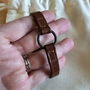 Retired James Avery Changeable Charm/Belt Buckle Leather Bracelet